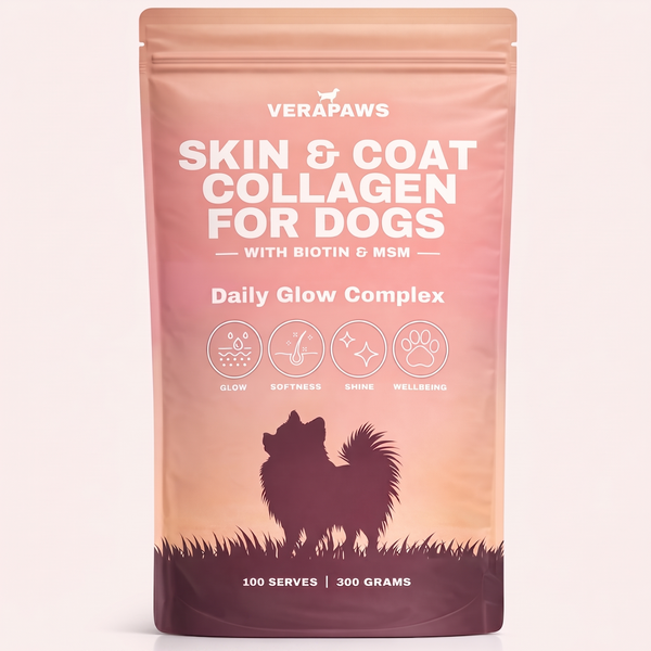 VeraPaws Skin and Coat Collagen For Dogs pouch